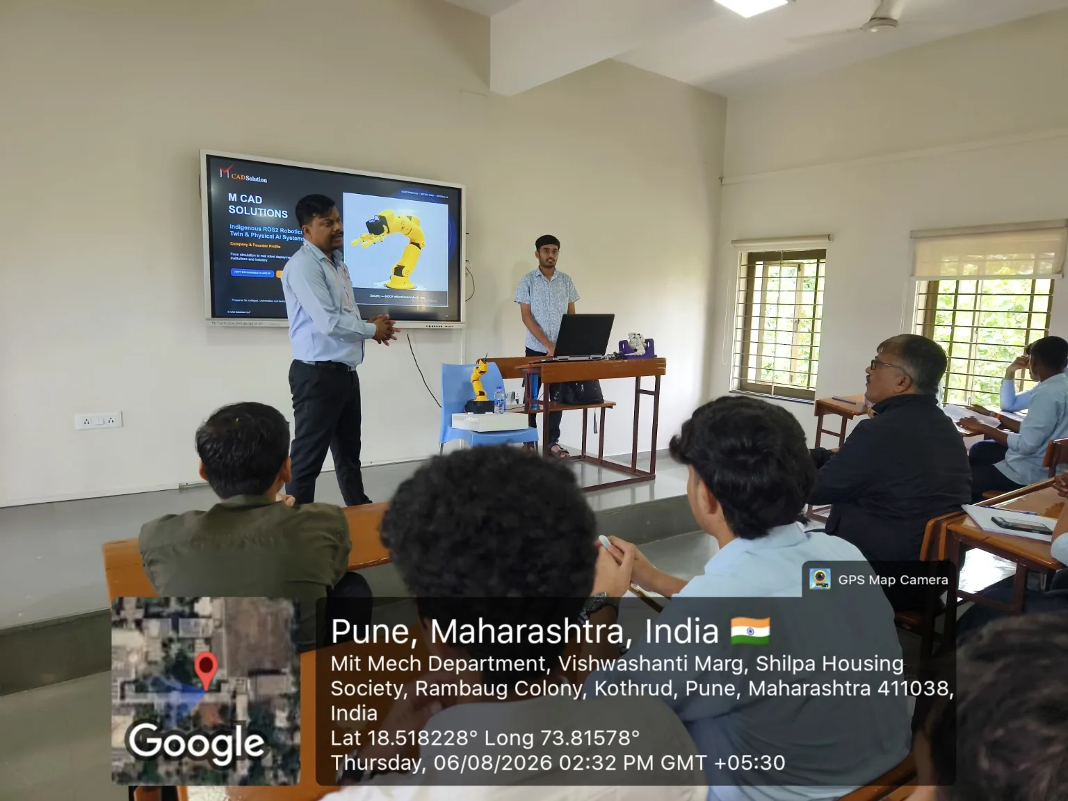 Robotics demonstration with students